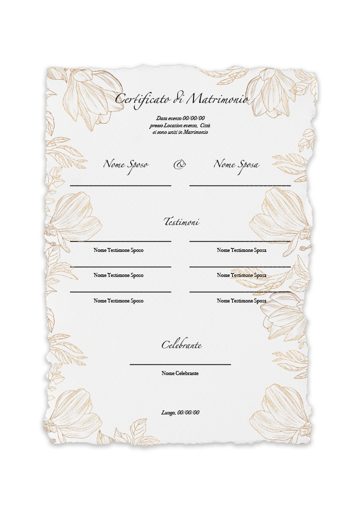 certificato-matrimonio-fiori-oro-elegante-abcwedding